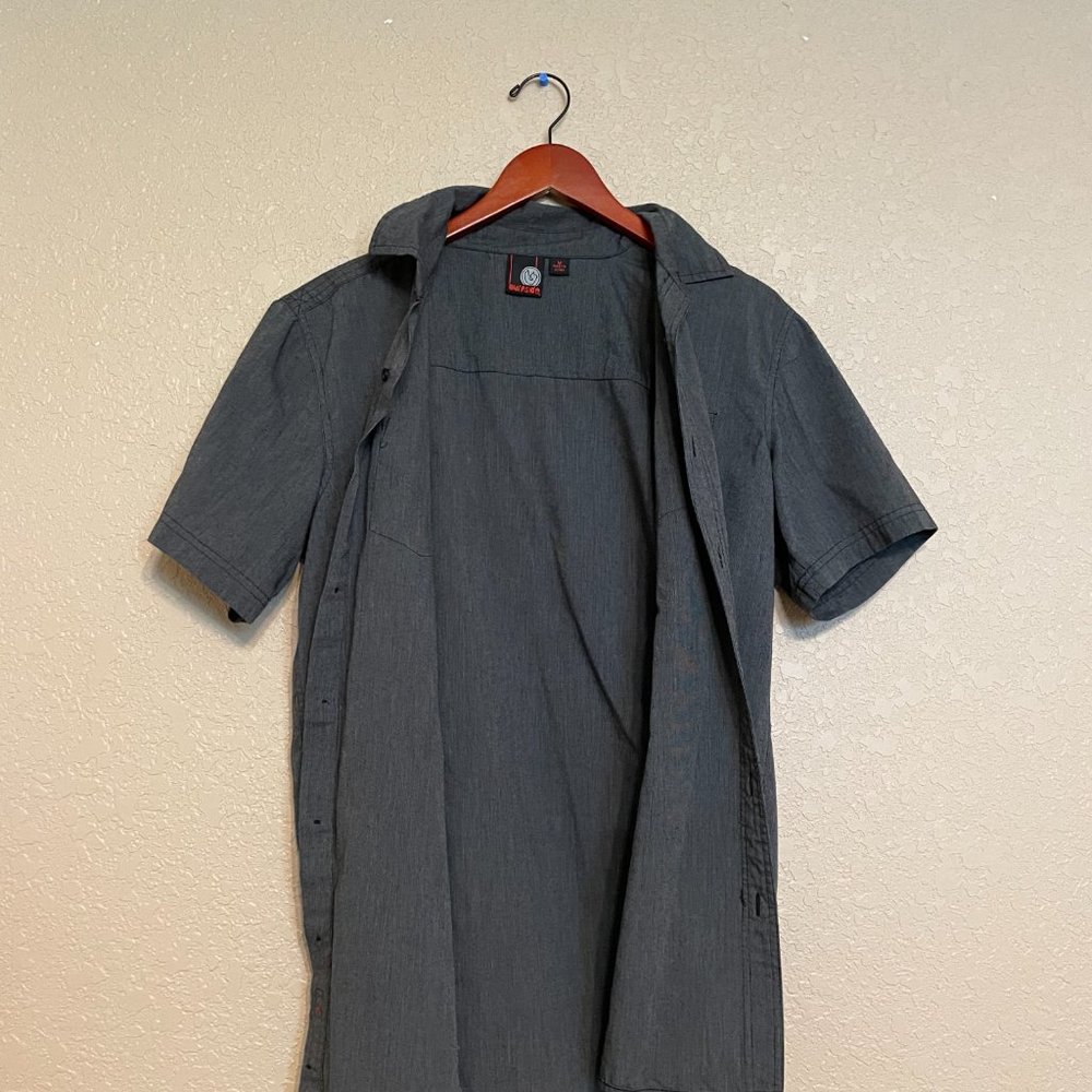 Burnside Short Sleeve Button Down Shirt - Gray - image 3